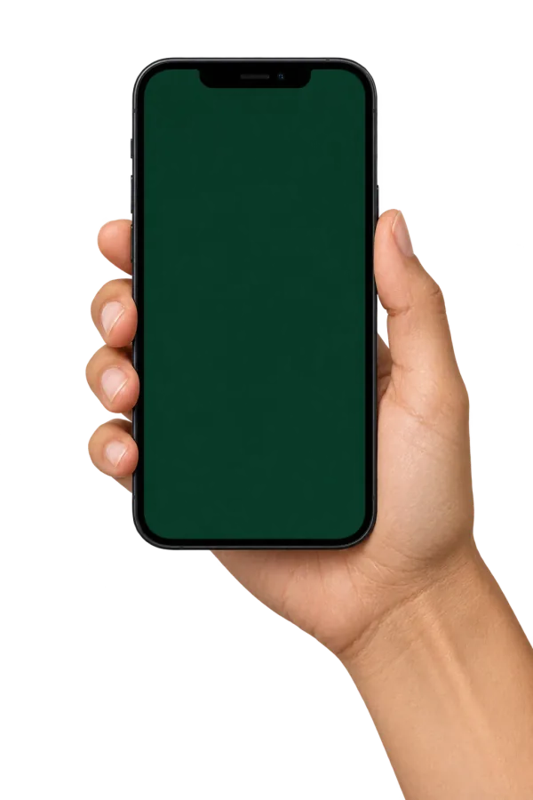 A hand holding a phone with a GardenSage™ plant suggestion